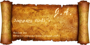 Jagyugy Azár névjegykártya